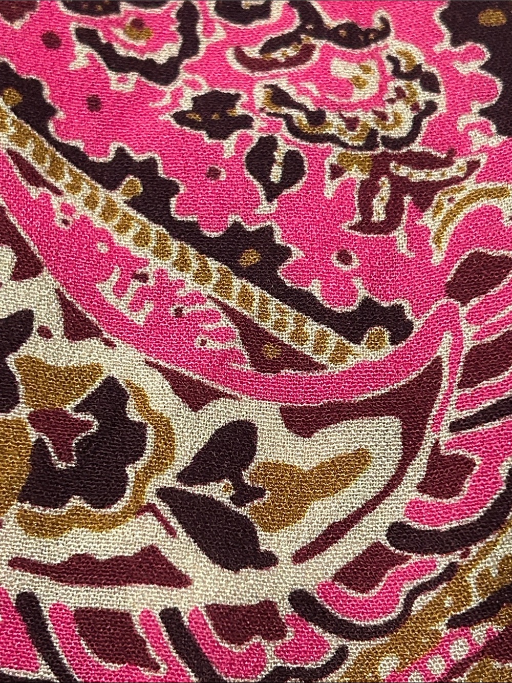 🧩a loves a Pink Paisley Long-Sleeve Blouse size M GUC - Picture 12 of 13
